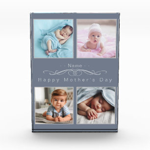 Collage de fotos clásico personalizado de plata y