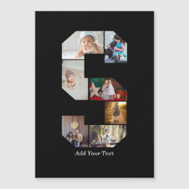 Collage de fotos con letra S en blanco y negro