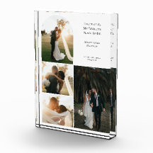 Collage de fotos de aniversario de pareja de boda