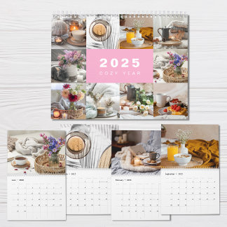 Collage de fotos de año acogedor Calendario modern