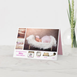 Collage de fotos DE ANUNCIO DE NACIMIENTO DE Chica