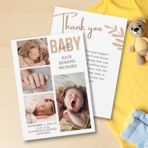 Collage de fotos de anuncio de nacimiento NewBaby
