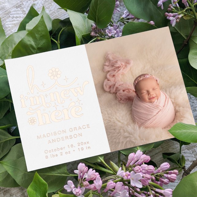 Collage de fotos de anuncio de nacimiento | Soy nu (Subido por el creador)