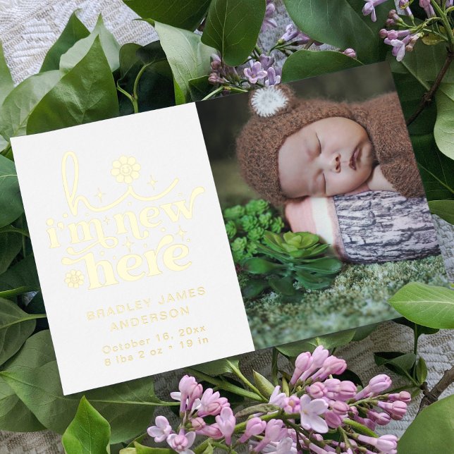 Collage de fotos de anuncio de nacimiento | Soy nu (Subido por el creador)