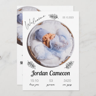 Collage de fotos de anuncio de recién nacido bebé