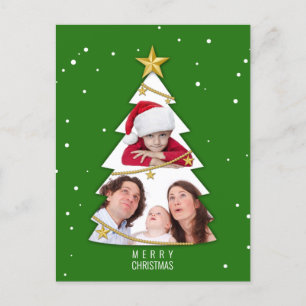 Collage de fotos de árbol de navidad moderno merry