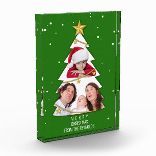 Collage de fotos de árbol de navidad moderno merry