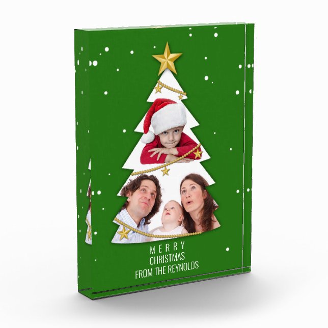 Collage de fotos de árbol de navidad moderno merry (Izquierda)