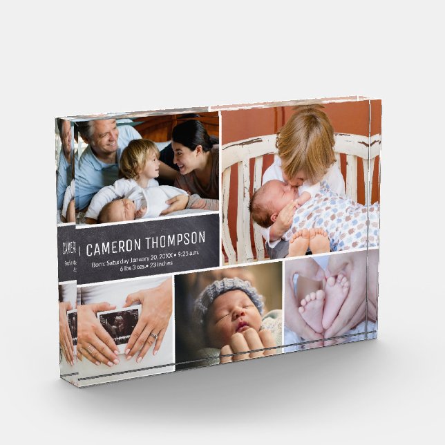 Collage de fotos de bebé personalizado (Izquierda)
