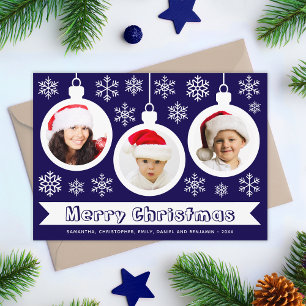 Collage de Fotos de Bolas Navideñas Feliz Navidad