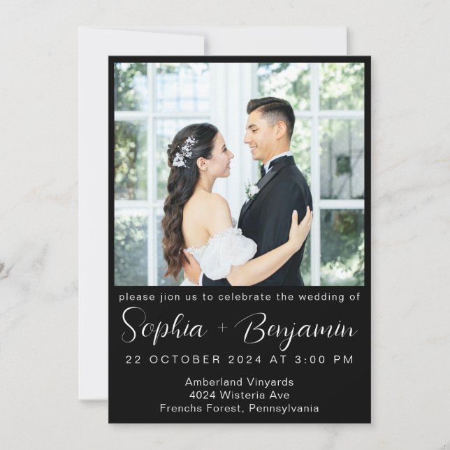collage de fotos de cartas de invitación de boda m (Anverso)