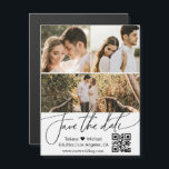 collage de fotos de código qr 3 guardar el imán de<br><div class="desc">cotejo elegante de fotos de código qr 3 minimalista guardar el imán de fecha</div>
