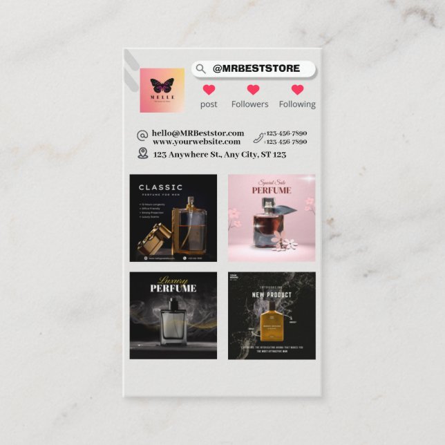 Collage de fotos de código QR para tarjeta de visi (Anverso)