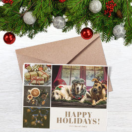 Collage de fotos de crema Tarjeta de felicitación