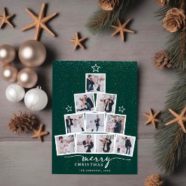 Collage de fotos de familia de árboles de Navidad