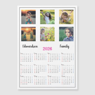 Collage de fotos de familia moderno calendario mag