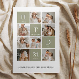 Collage de fotos de familia verde personalizado | 