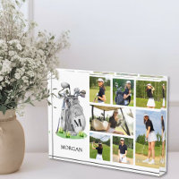 Collage de Fotos de Golf con Monograma Personaliza