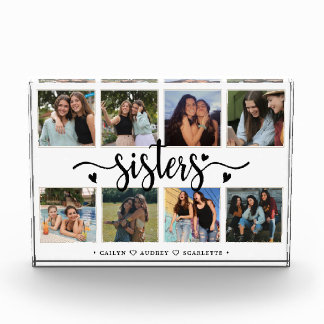 Collage de fotos de hermanas con 8 fotos y Persona