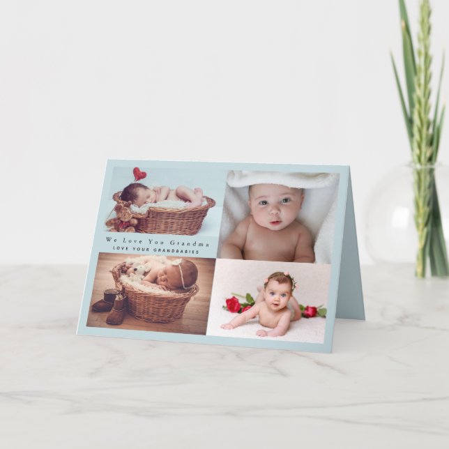 COLLAGE DE FOTOS DE INVITACIÓN DE RECIENES NACIDOS (Anverso)
