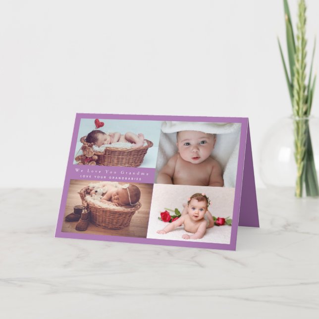 COLLAGE DE FOTOS DE INVITACIÓN DE RECIENES NACIDOS (Anverso)