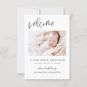 Collage de fotos de Invitación simple para bebés m