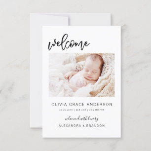 Collage de fotos de Invitación simple para bebés m