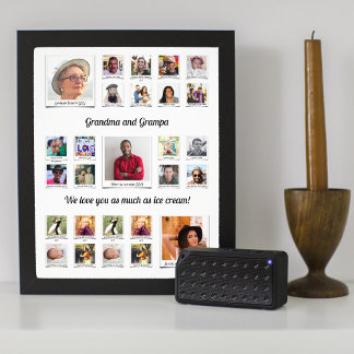 Collage de fotos de la familia Abuela