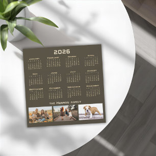 Collage de fotos de la familia Calendario 3 de 202