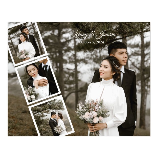 Collage de fotos de moda Boda de carrusel blanco (Frente)