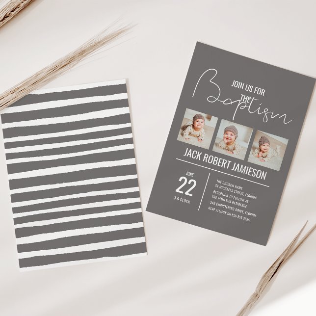 Collage de fotos de moda | Invitación al bautismo (Subido por el creador)