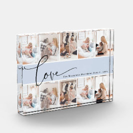 Collage de fotos de monograma de escritura de amor