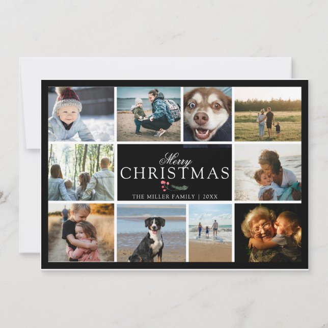 Collage de fotos de Navidad alegre (Anverso)