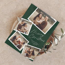 Collage de fotos de Navidad con guión moderno 