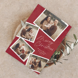Collage de fotos de Navidad con guión moderno 