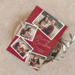 Collage de fotos de Navidad con letra moderna Feli