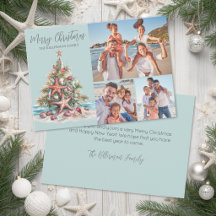 Collage de fotos de Navidad Familiar en la Playa 3