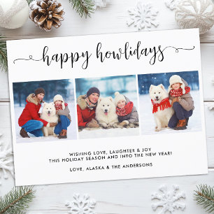 Collage de Fotos de Perros Modernos Navidad Felice