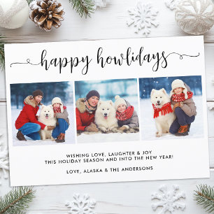 Collage de Fotos de Perros Modernos Navidad Felice