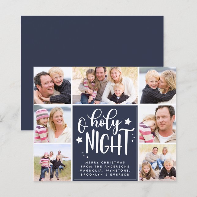 Collage de fotos De Presupuesto De La Tarjeta De N (Anverso / Reverso)