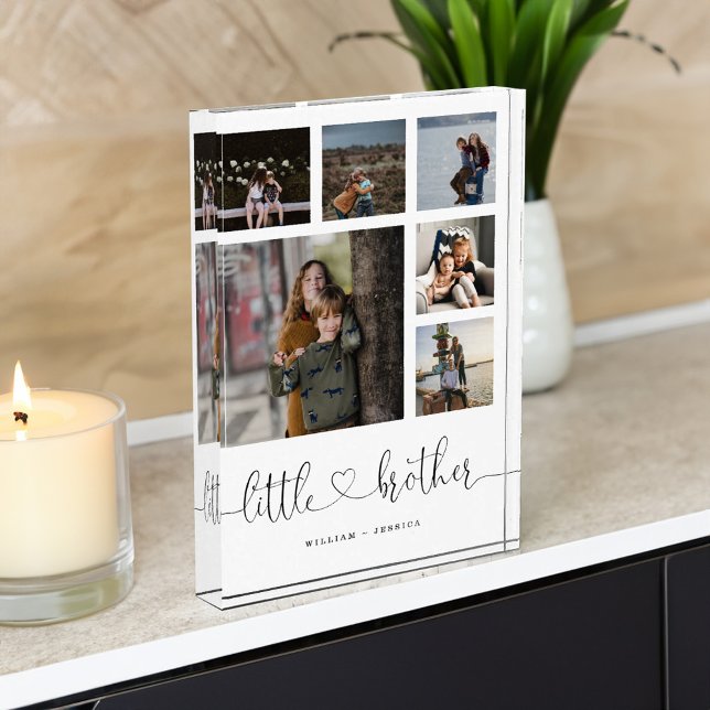 Collage de fotos de regalo de Little Brother Scrip (Little Brother Script Brother Gift Photo Collage)