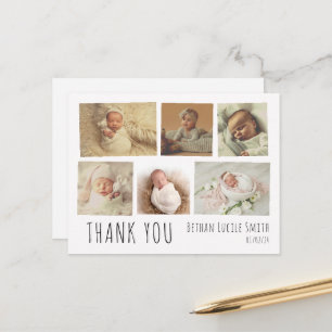 collage de fotos de tarjetas de agradecimiento al