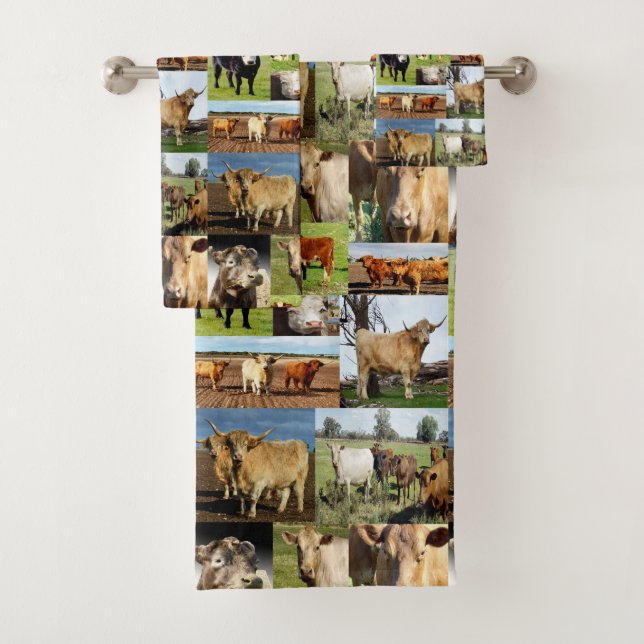 Collage de fotos de vaca, (In situ)