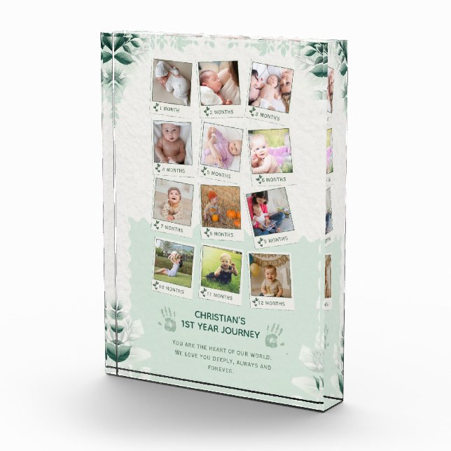 Collage de fotos de viaje de primer año del bebé p (Derecha)