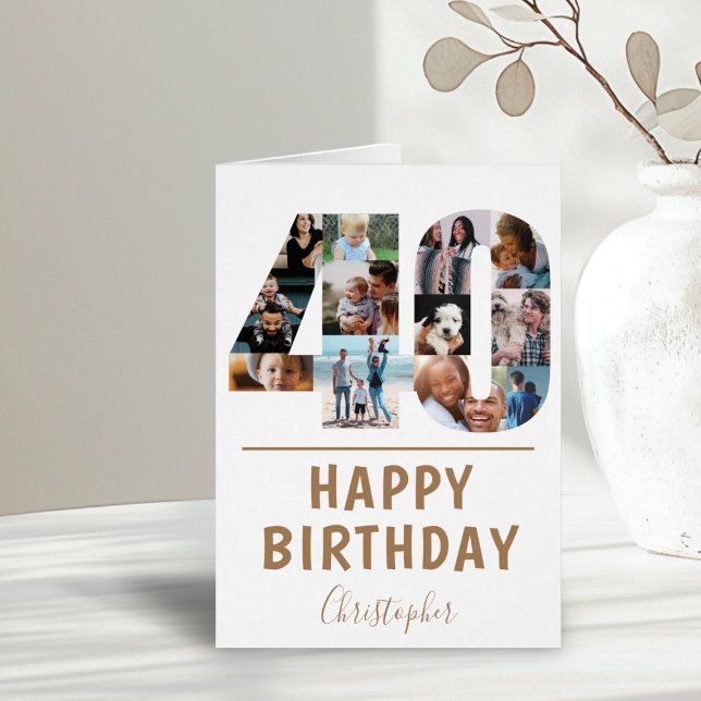 Collage de fotos del 40 cumpleaños feliz (Subido por el creador)