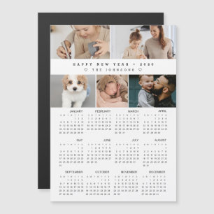 Collage de fotos del calendario feliz año nuevo 20