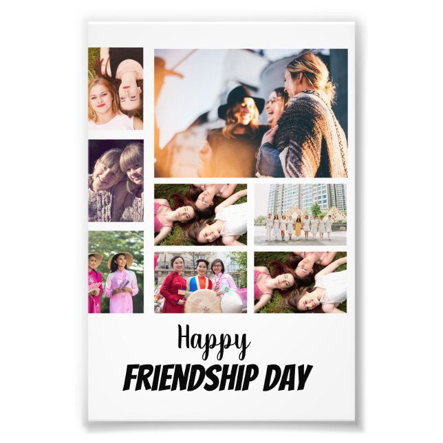 Collage de fotos del Día de Amistad Personalizada  (Frente)
