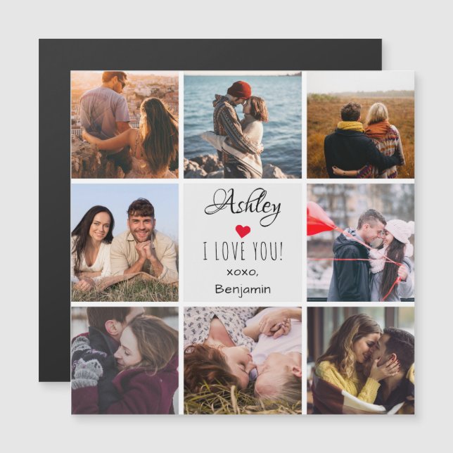 collage de fotos El día de San Valentín 'Te Amo' (Anverso/Reverso)