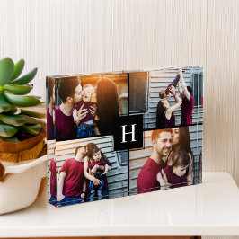 Collage de fotos elegante monograma