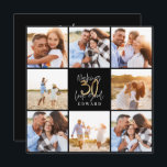 collage de fotos en blanco y negro de oro de 30 añ<br><div class="desc">Invitación moderna de collage de fotos en blanco y negro y dorado por 30 años. Diseño de texto de escritura moderno. Parte de una colección.</div>